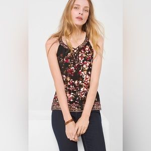 WHBM - Sleeveless Floral Print Top - Size Medium